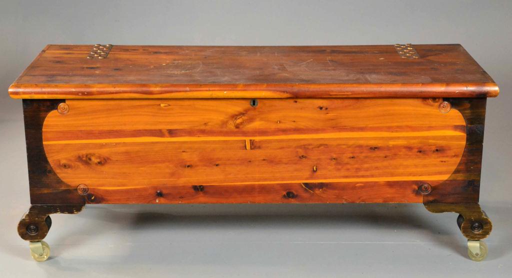 LARGE CEDAR CHEST ON