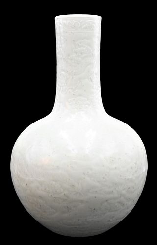 LARGE CELADON BOTTLE VASE