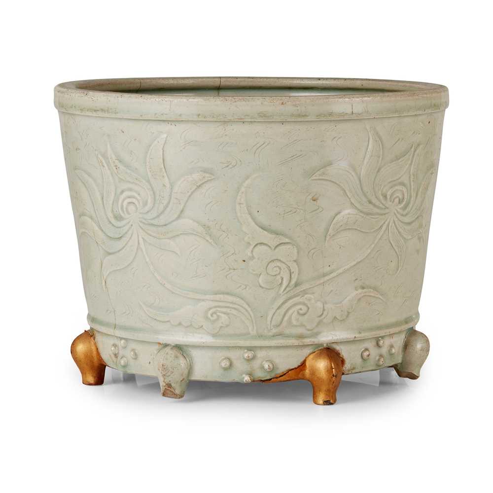 LARGE CELADON CENSER 19TH CENTURY