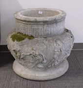 LARGE CEMENT OUTDOOR PLANTER H