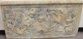 LARGE CEMENT PLAQUE WITH CARVE