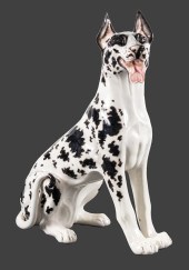 LARGE CERAMIC GREAT DANE DOG S