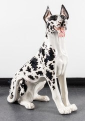 LARGE CERAMIC GREAT DANE DOG S