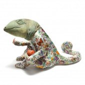  LARGE CERAMIC IGUANA SCULPTUR