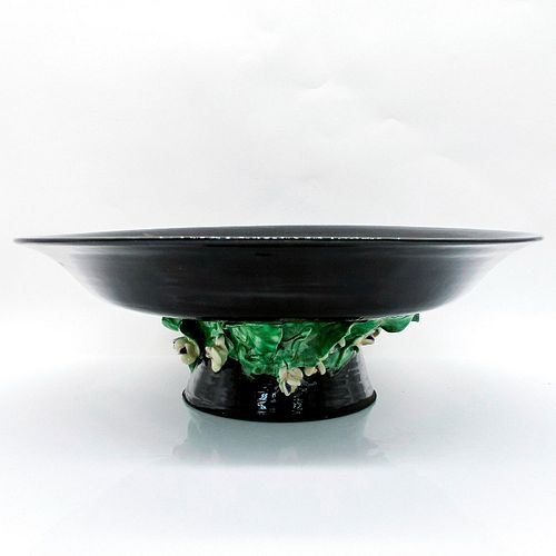 LARGE CERAMIC PEDESTAL BOWL,