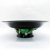 LARGE CERAMIC PEDESTAL BOWL, F