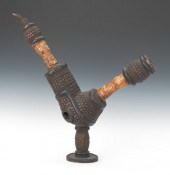 Large Ceremonial Kuba Pipe A l