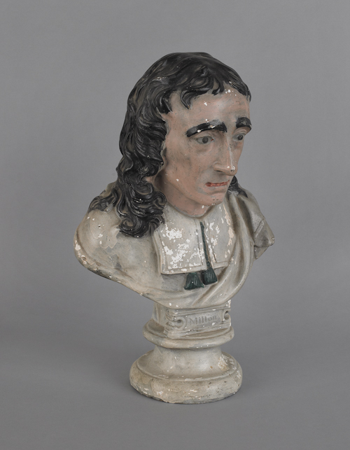 Large chalk bust of Milton 19th