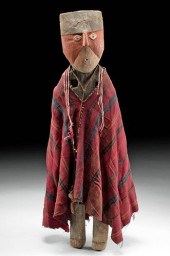 LARGE CHANCAY WOOD STANDING FI