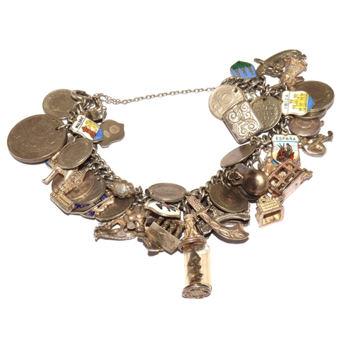 Large charm bracelet with