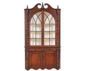 LARGE CHERRY CORNER CUPBOARD<b