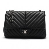 LARGE CHEVRON QUILTED  BAG, CH