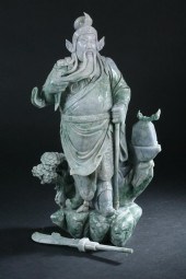 LARGE CHINESE APPLE GREEN AND
