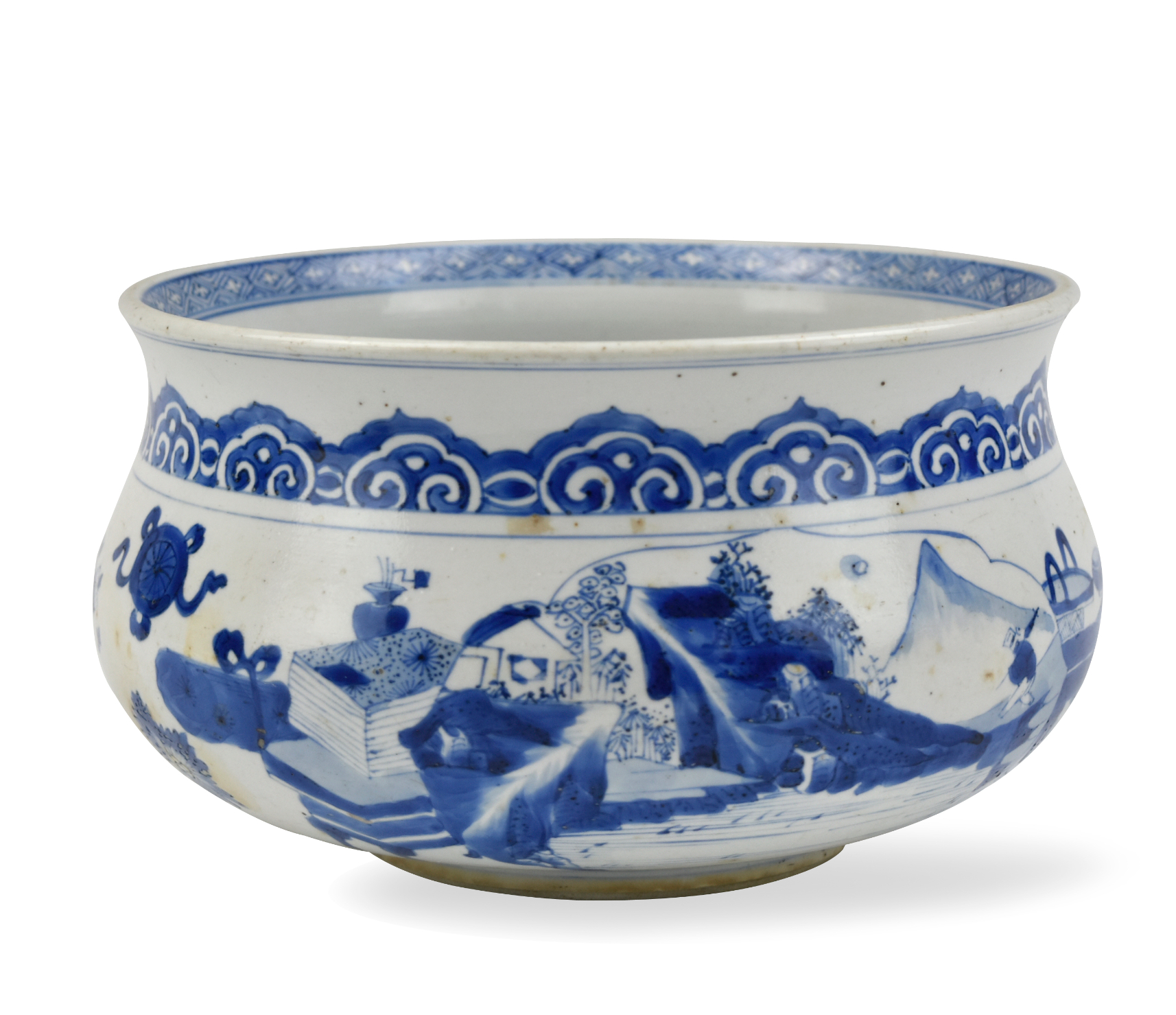 LARGE CHINESE B & W CENSER