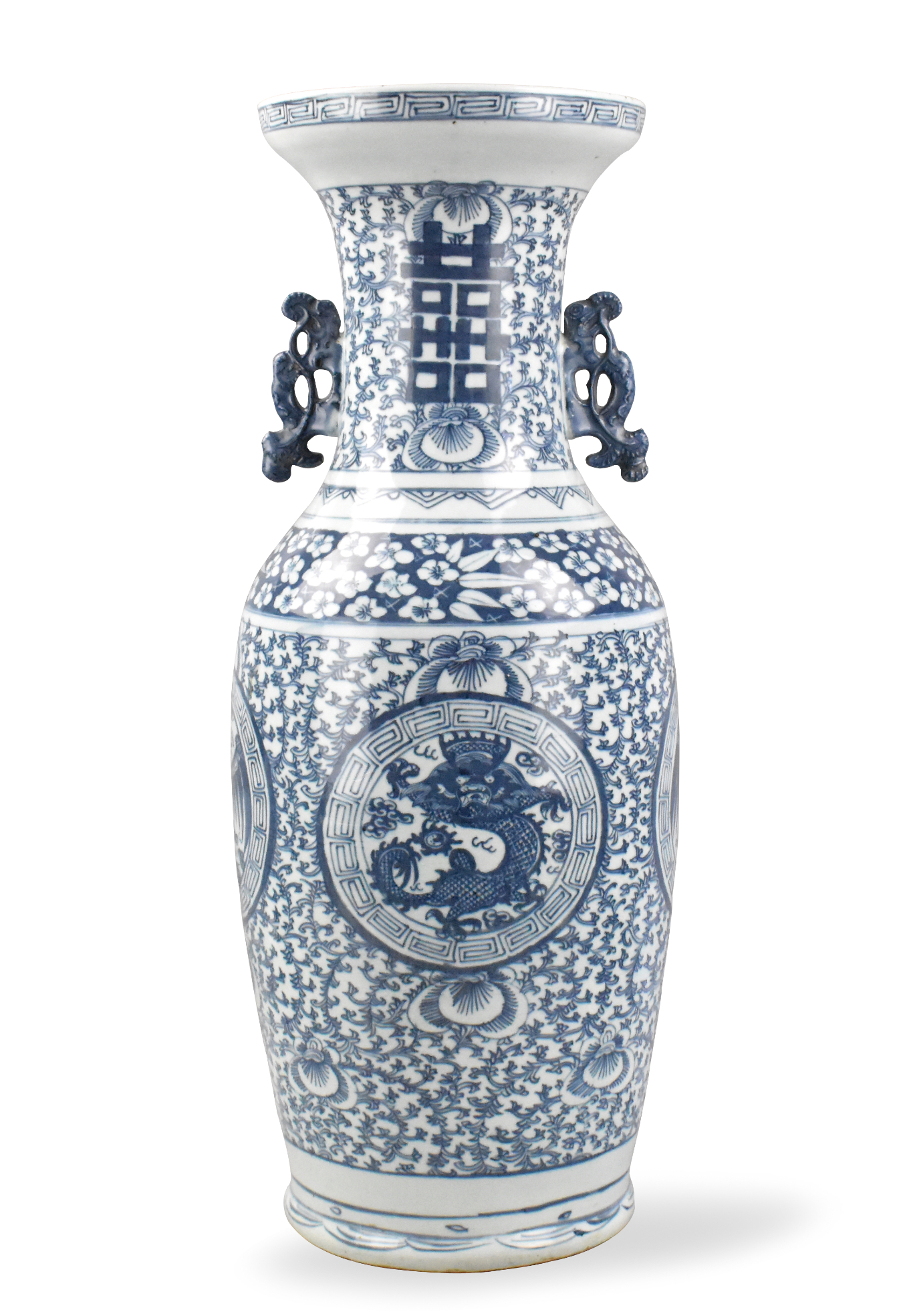 LARGE CHINESE B & W DRAGON &