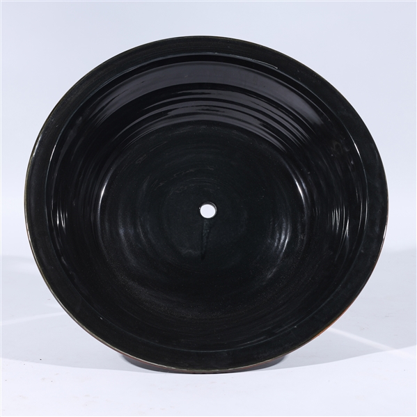 Large Chinese black glazed