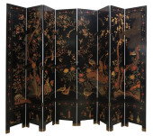 LARGE CHINESE BLACK LACQUER EI