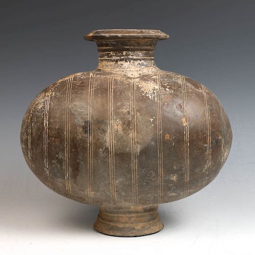 LARGE CHINESE BLACK POTTERY