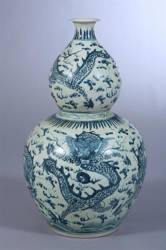 LARGE CHINESE BLUE AND WHITE