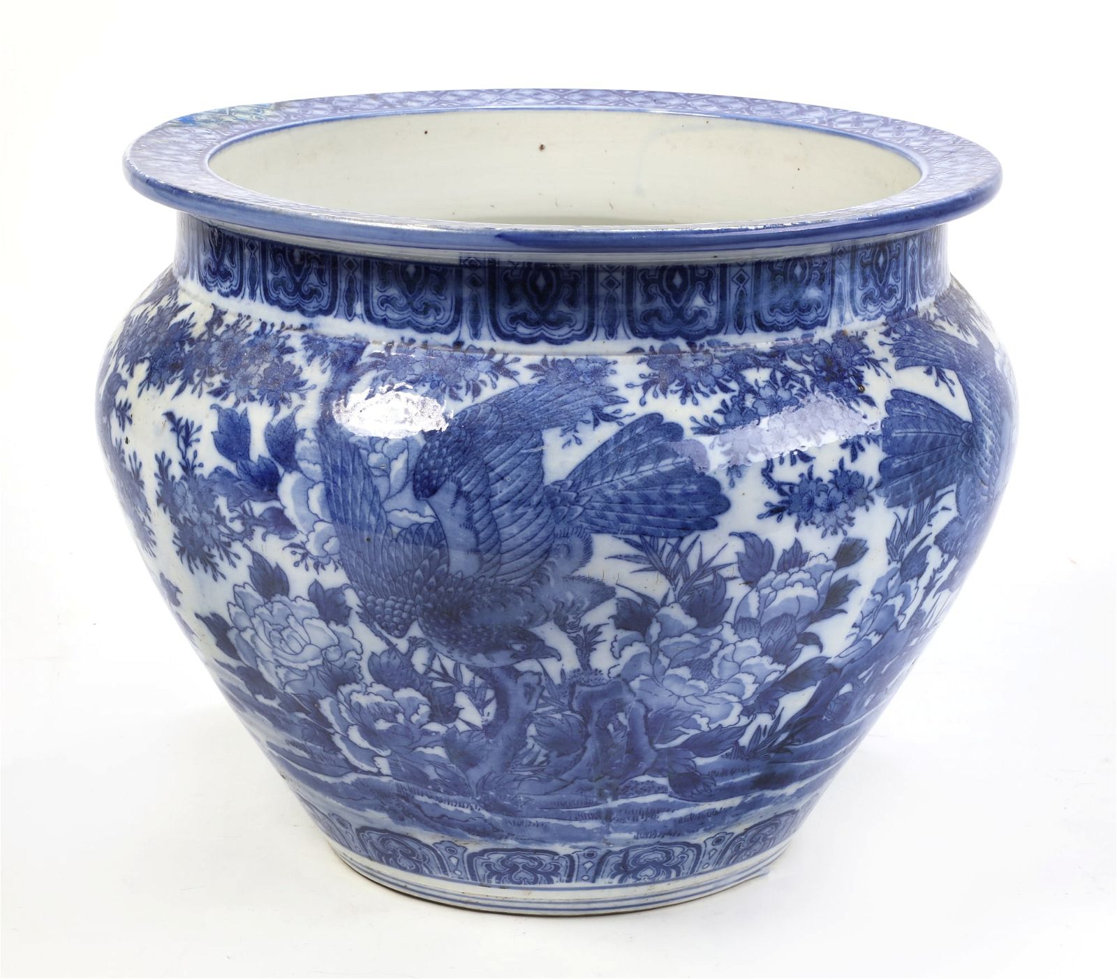 LARGE CHINESE BLUE AND WHITE