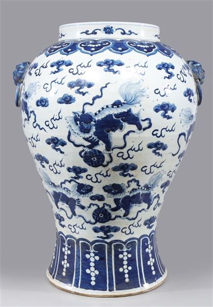 Large Chinese blue and white