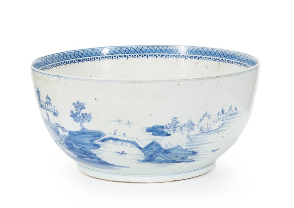 LARGE CHINESE BLUE AND WHITE
