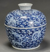 LARGE CHINESE BLUE AND WHITE '