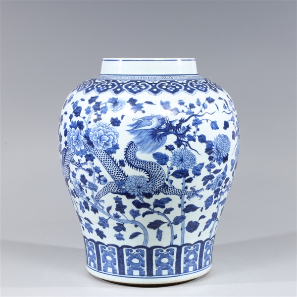 Large Chinese blue and white