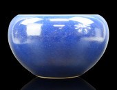 LARGE CHINESE BLUE GLAZED BRUS
