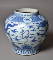 Large Chinese Blue & White Min