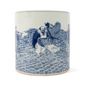 LARGE CHINESE BLUE & WHITE CYL