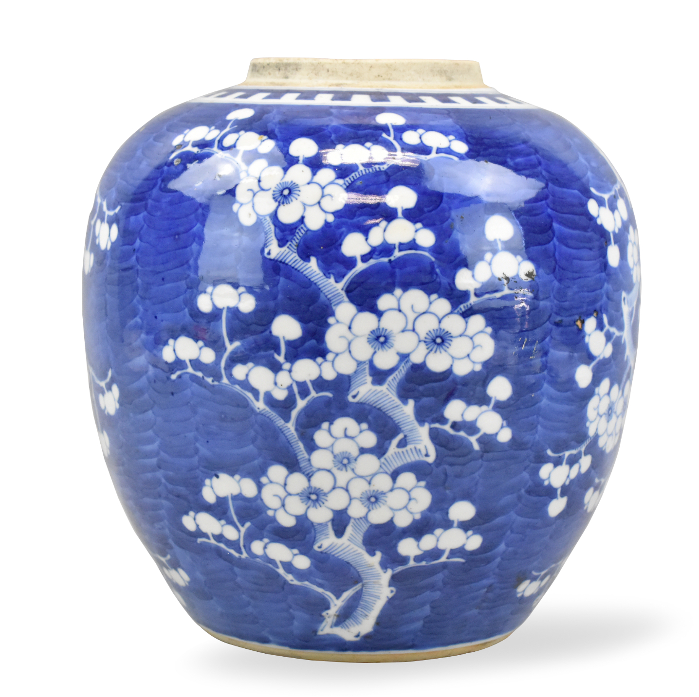 LARGE CHINESE BLUE & WHITE PRUNUS