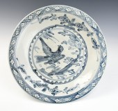 LARGE CHINESE BLUE & WHITE CHA