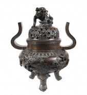 LARGE CHINESE BRONZE CENSERA b