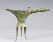 Large Chinese bronze gue vesse