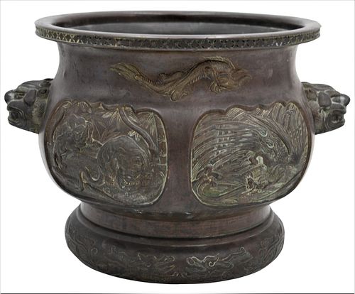 LARGE CHINESE BRONZE INCENSE