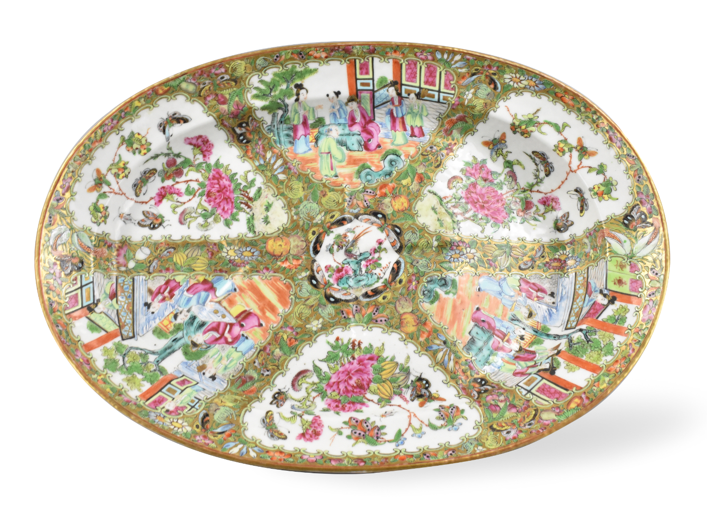 LARGE CHINESE CANTON GLAZED SHAVING