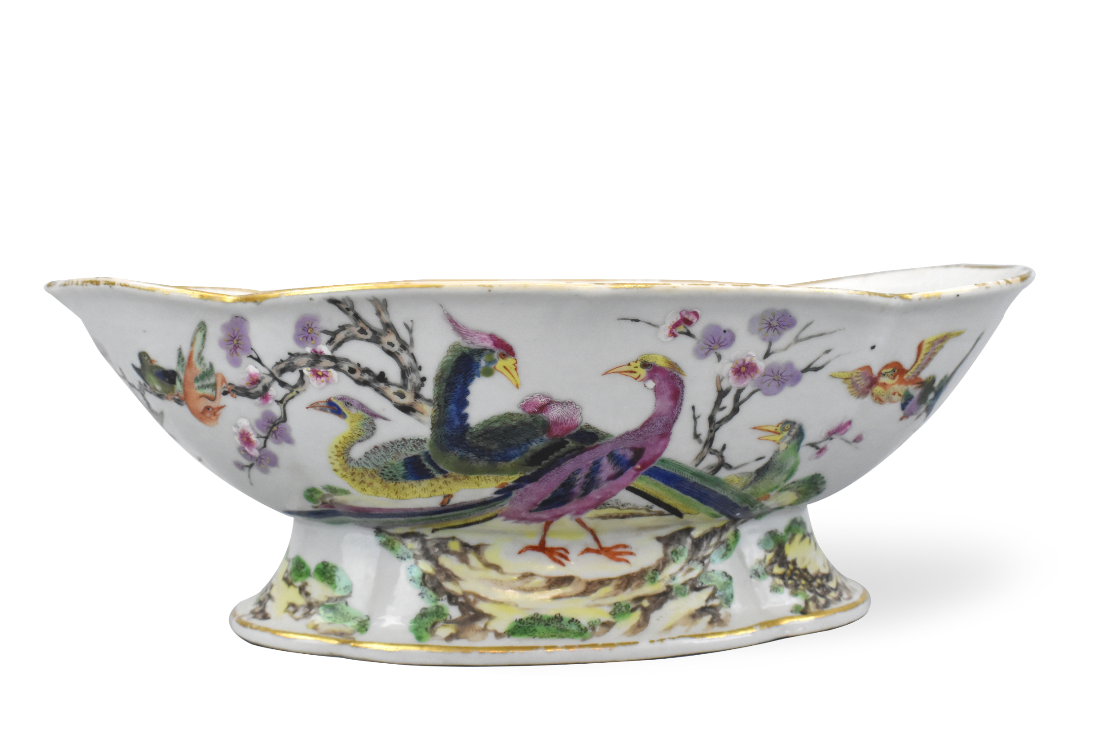 LARGE CHINESE CANTON GLAZED STEM