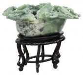 LARGE CHINESE CARVED HARDSTONE