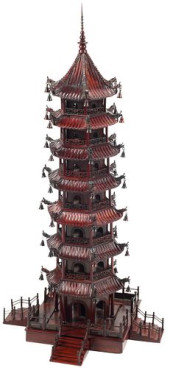 LARGE CHINESE CARVED HARDWOOD