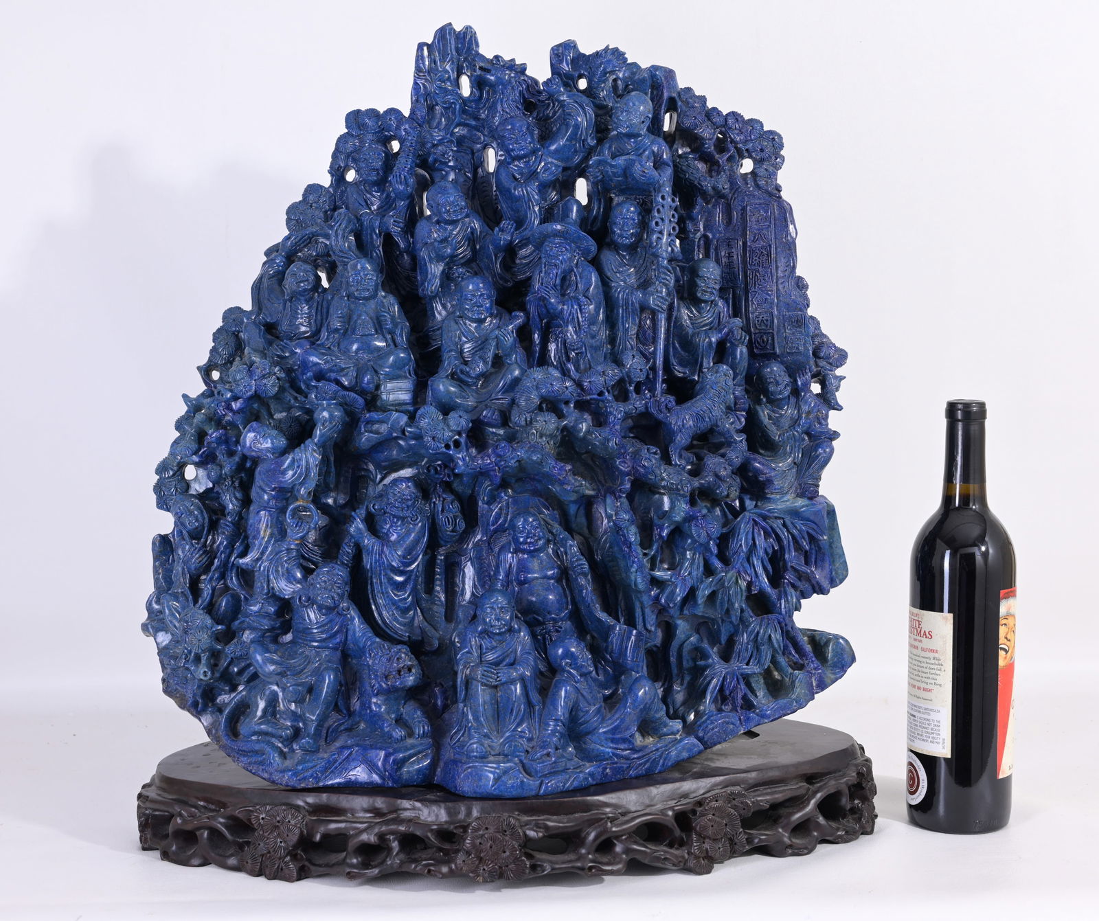 LARGE CHINESE CARVED LAPIS