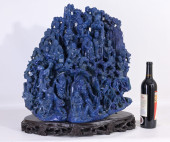 LARGE CHINESE CARVED LAPIS "EI