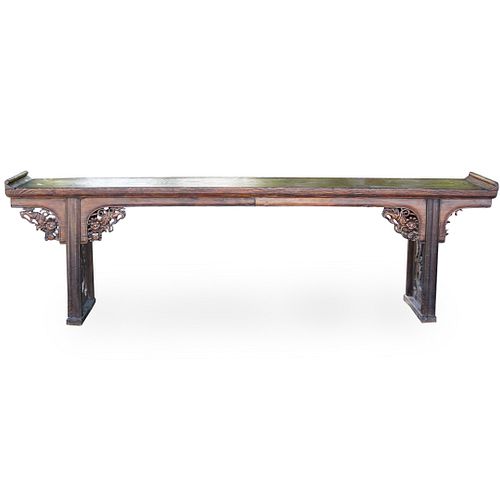 LARGE CHINESE CARVED WOOD ALTAR