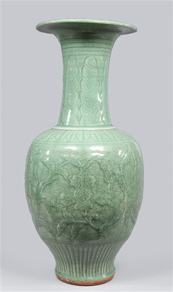 Large Chinese celadon crackle