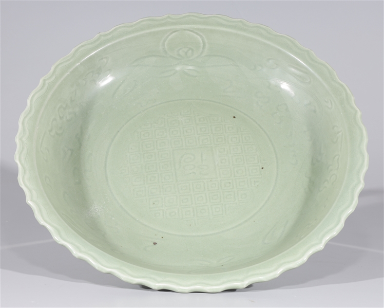 Large Chinese celadon glazed