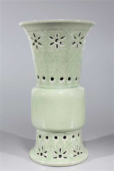 Large Chinese celadon glazed