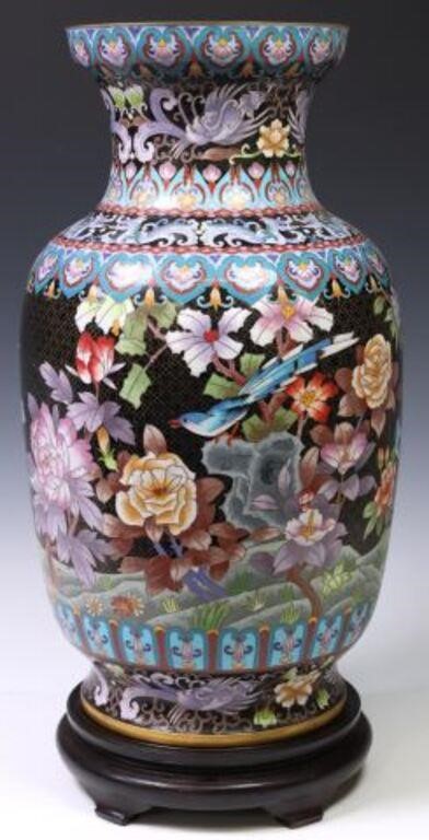 LARGE CHINESE CLOISONNE ENAMEL