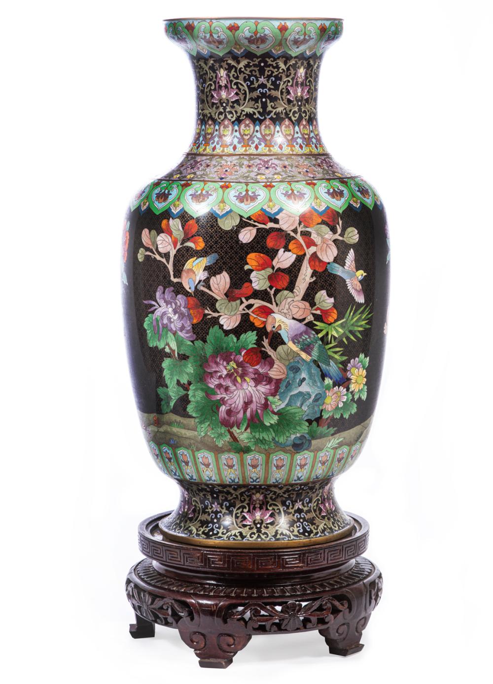 LARGE CHINESE CLOISONNE ENAMEL