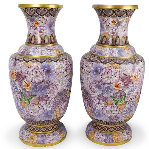 LARGE CHINESE CLOISONNE ENAMELED