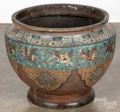 LARGE CHINESE CLOISONNé JARDIN